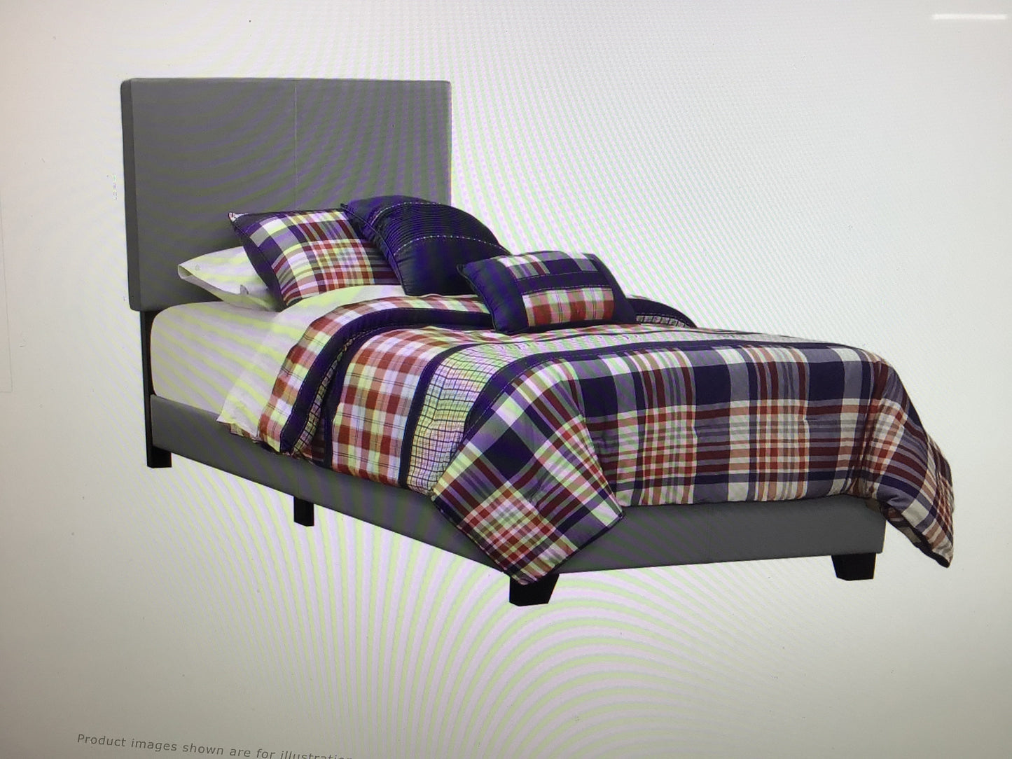 Twin Faux Leather Upholstery Bed