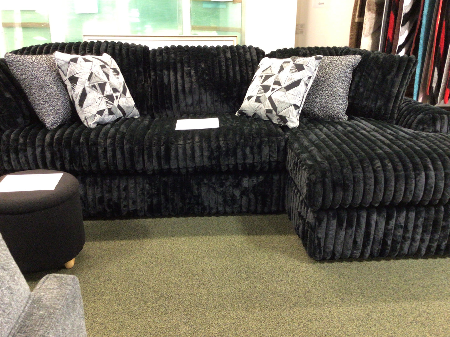 Midnight Madness Two Piece Sectional with Chaise