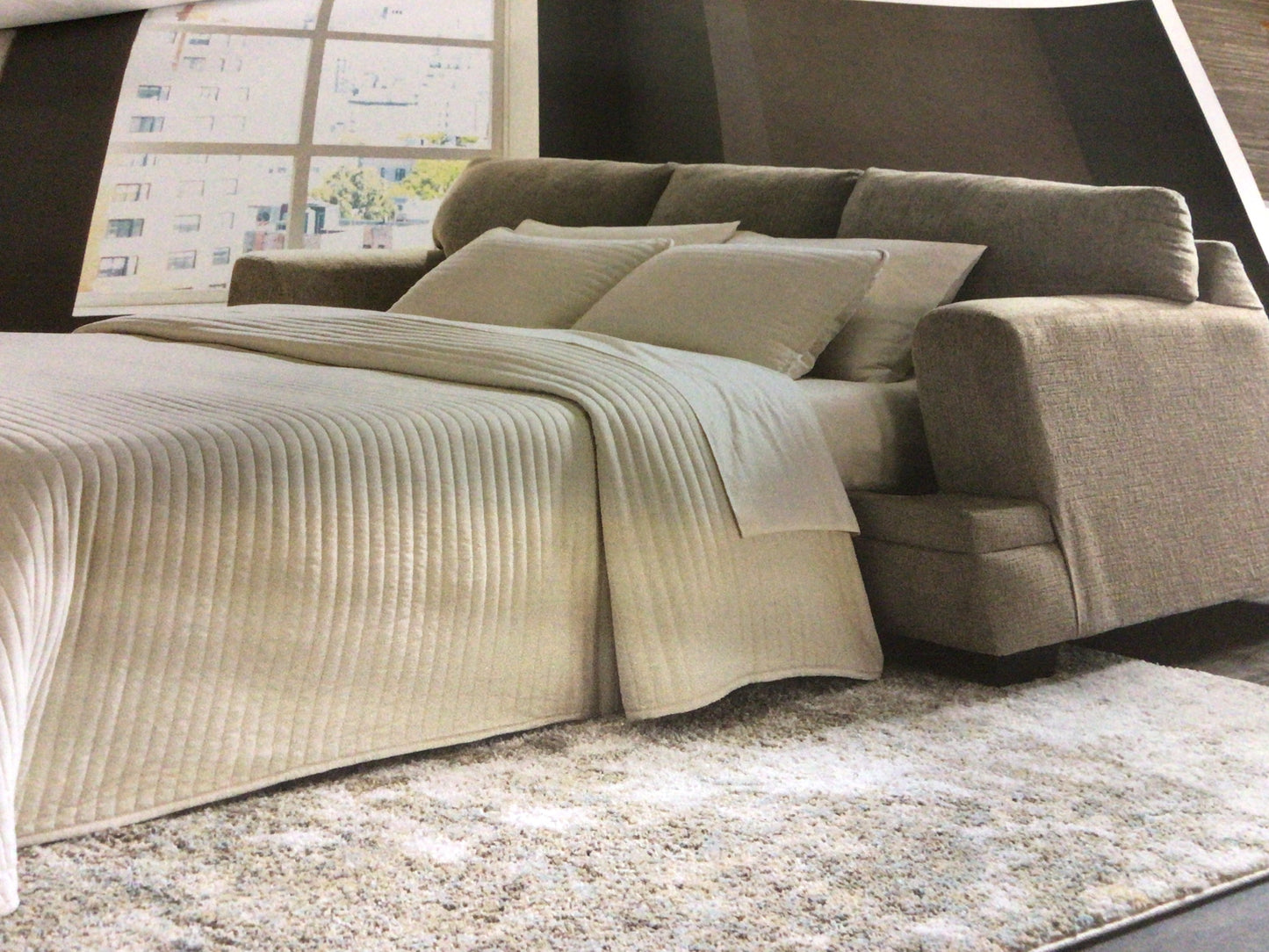 Ashley Queen Sleeper Suede