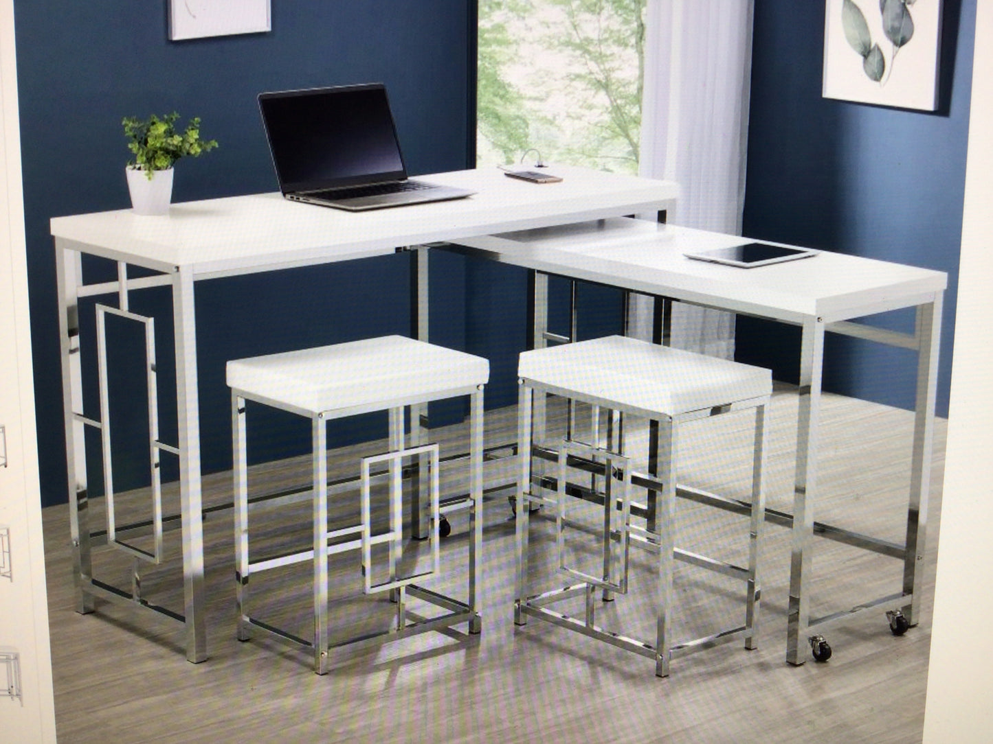 Counter Height Dining Set 2Tables/2Stools