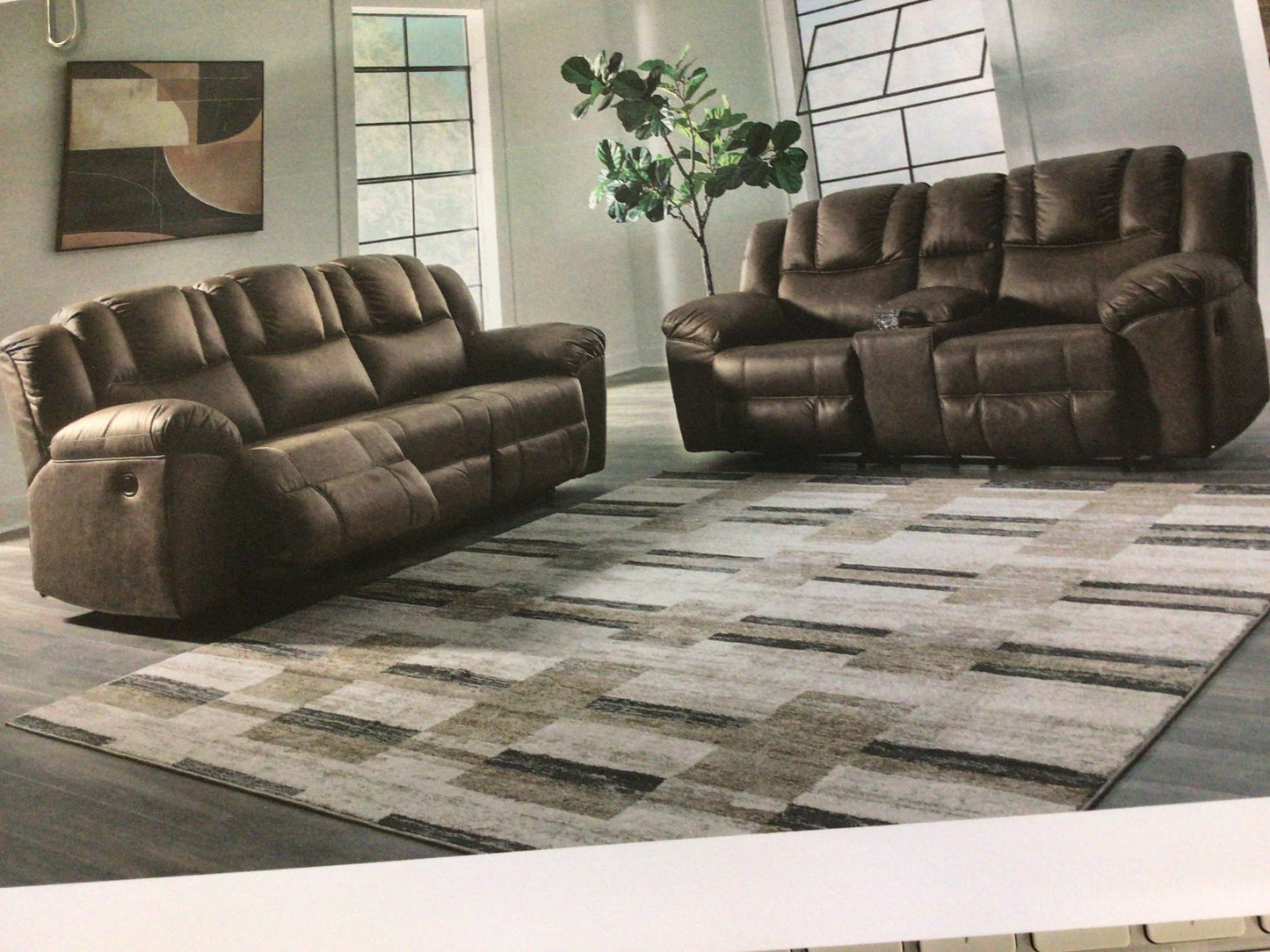 Driftwood Reclining Sofa and Loveseat