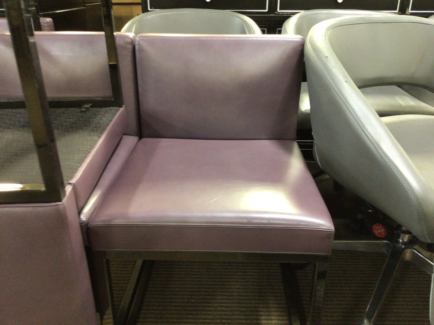 Small Purple Leather Chair