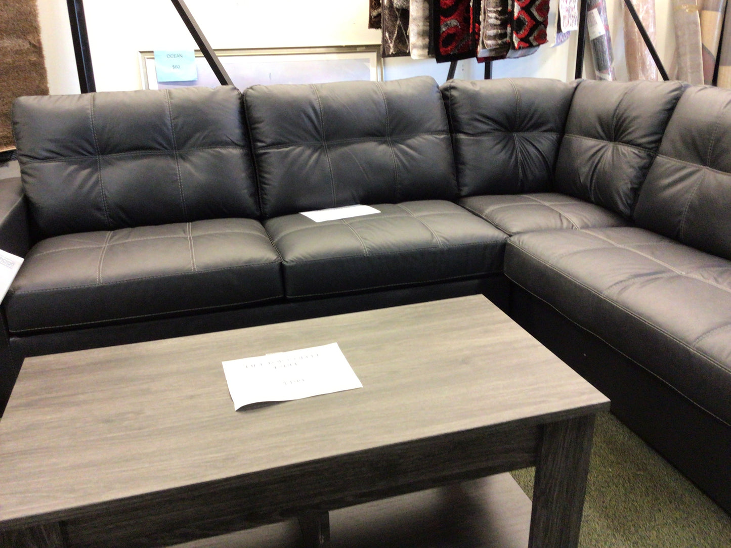 Carbon Two Piece Sectional with Chaise