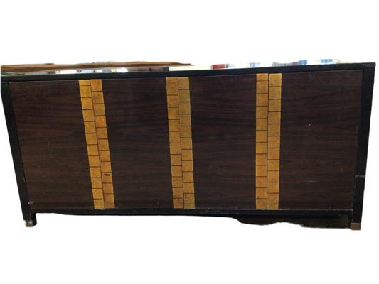 Cabinet with Gold Trim