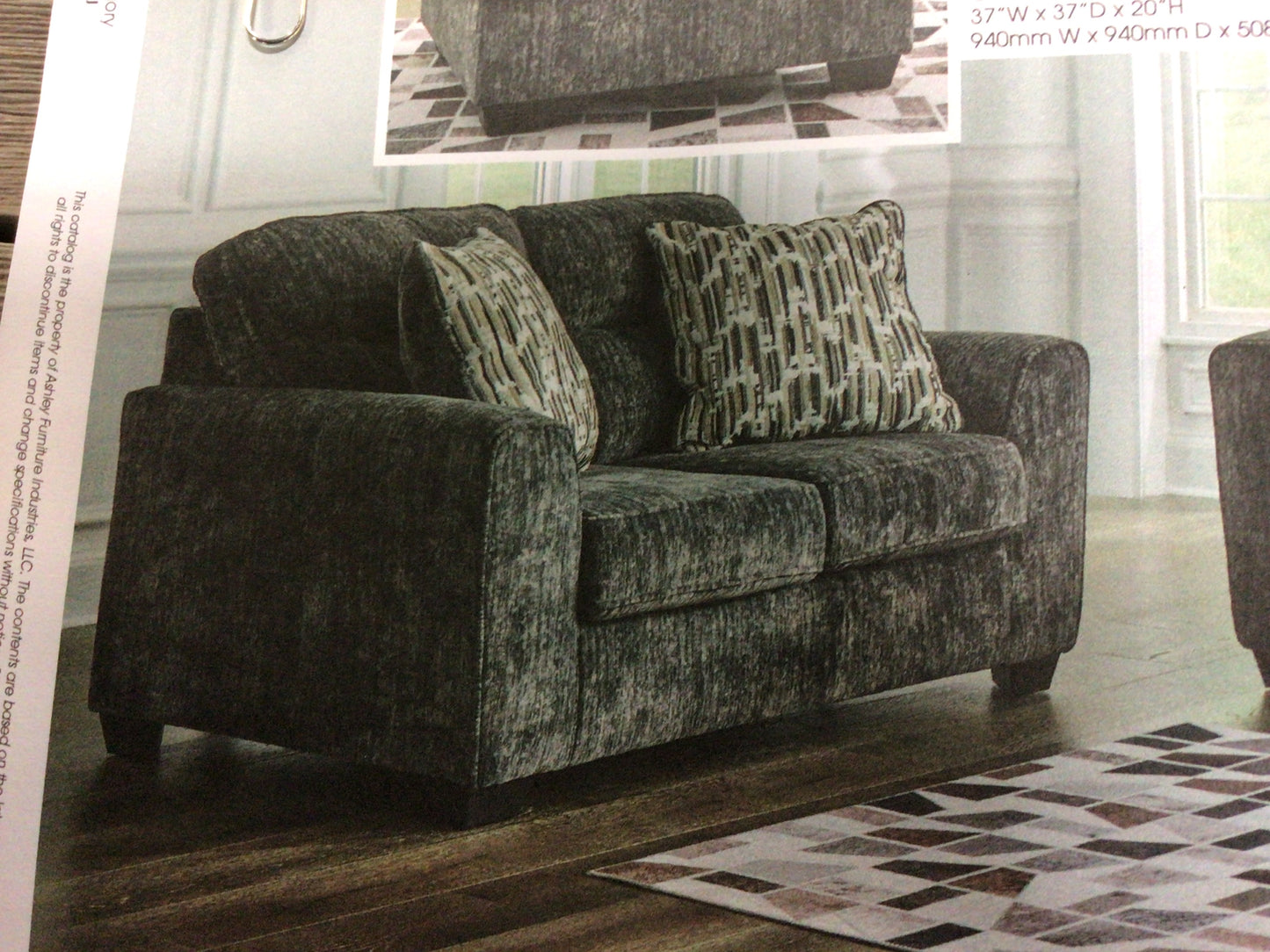 Gunmetal Loveseat