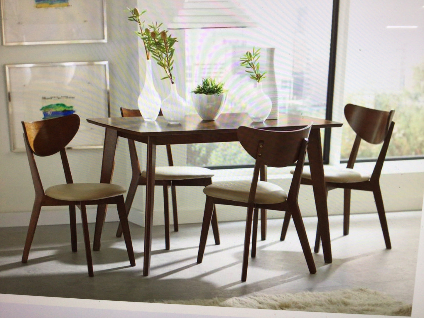Chestnut 5 Piece Dining Set