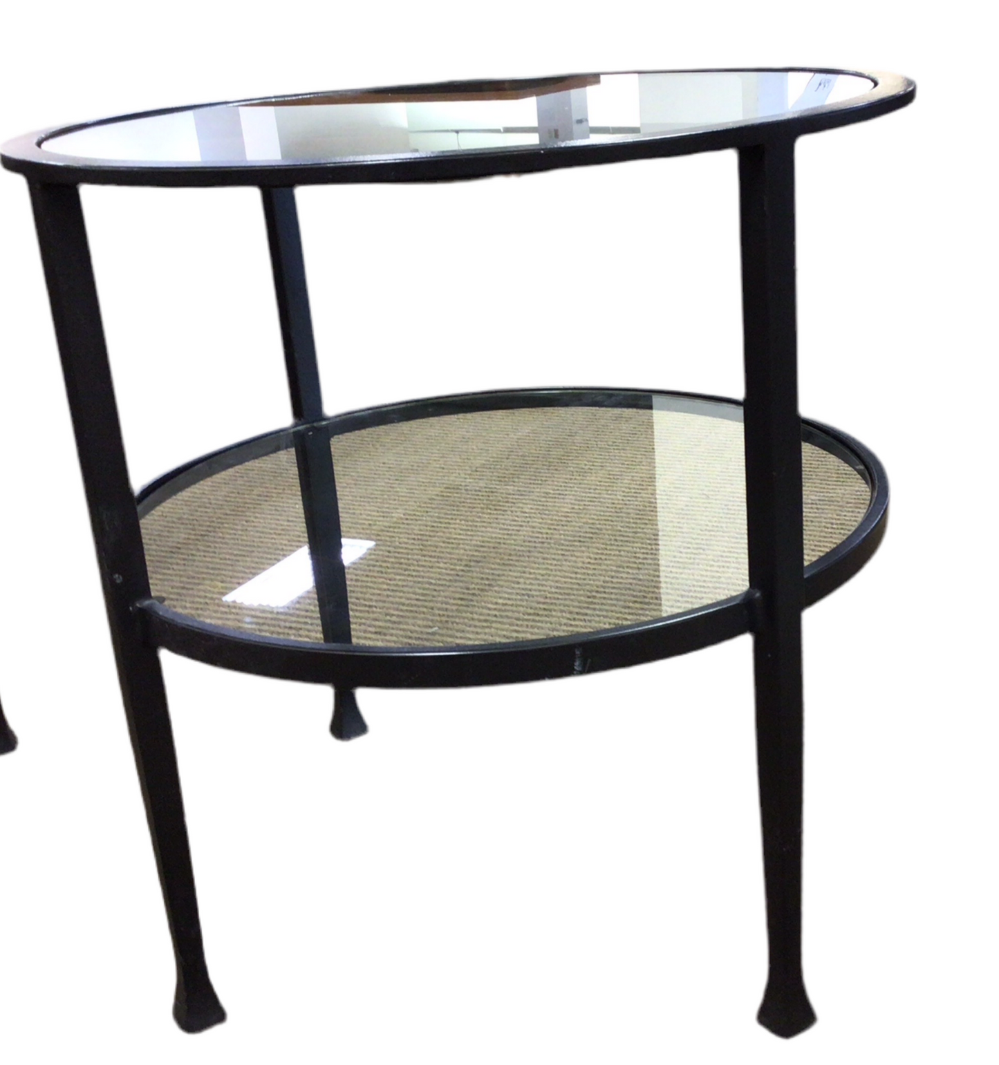 Wrought Iron 2 Tier Cocktail Table