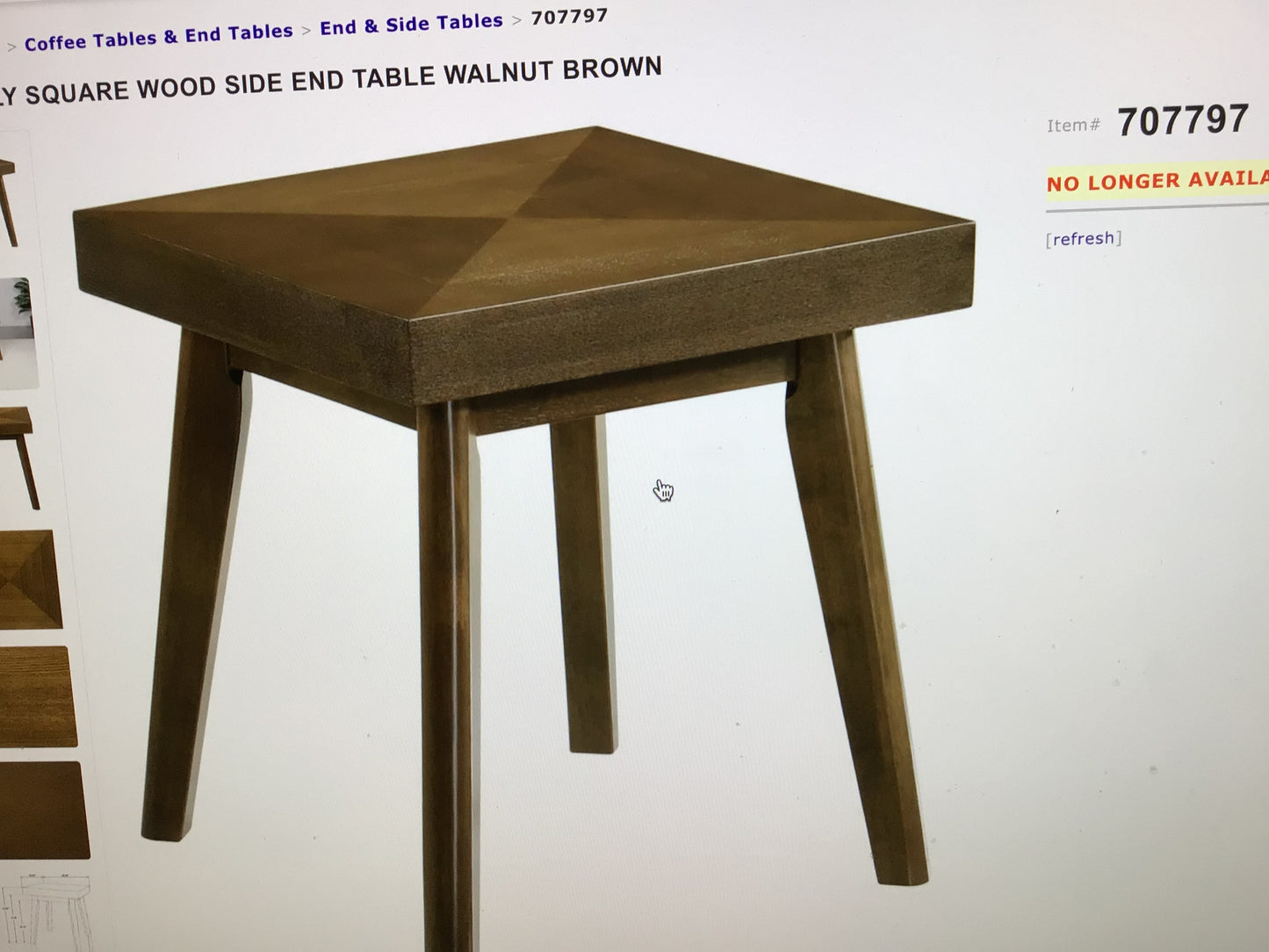 Walnut End Table