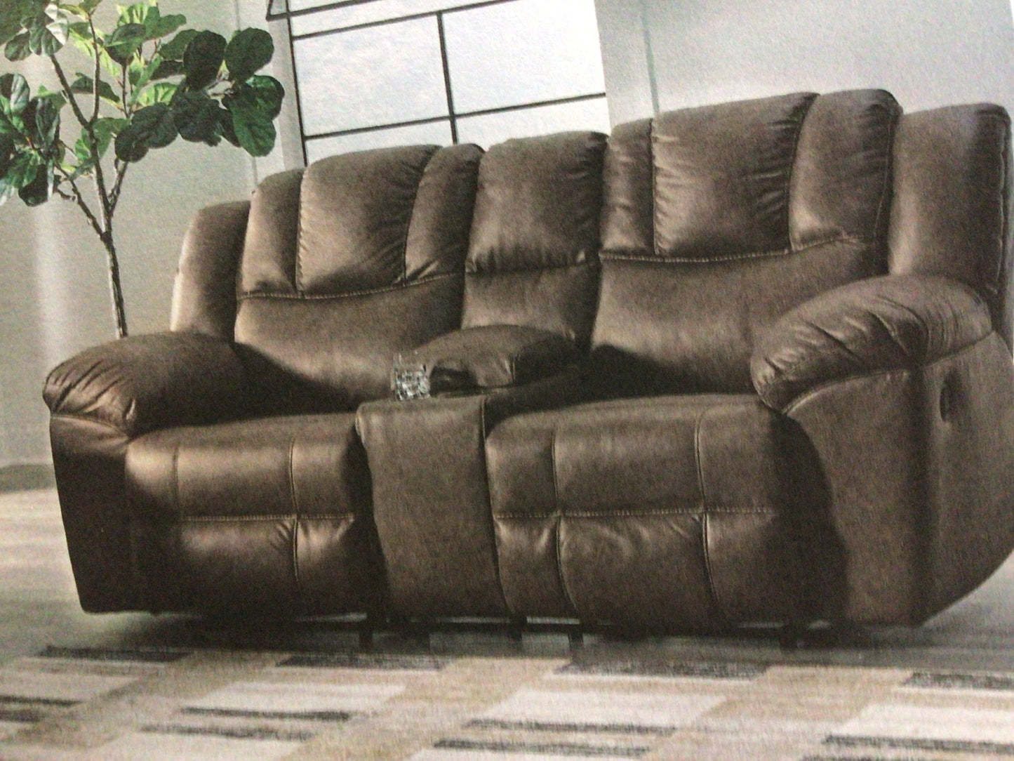 Driftwood Dual Reclining Loveseat with Console
