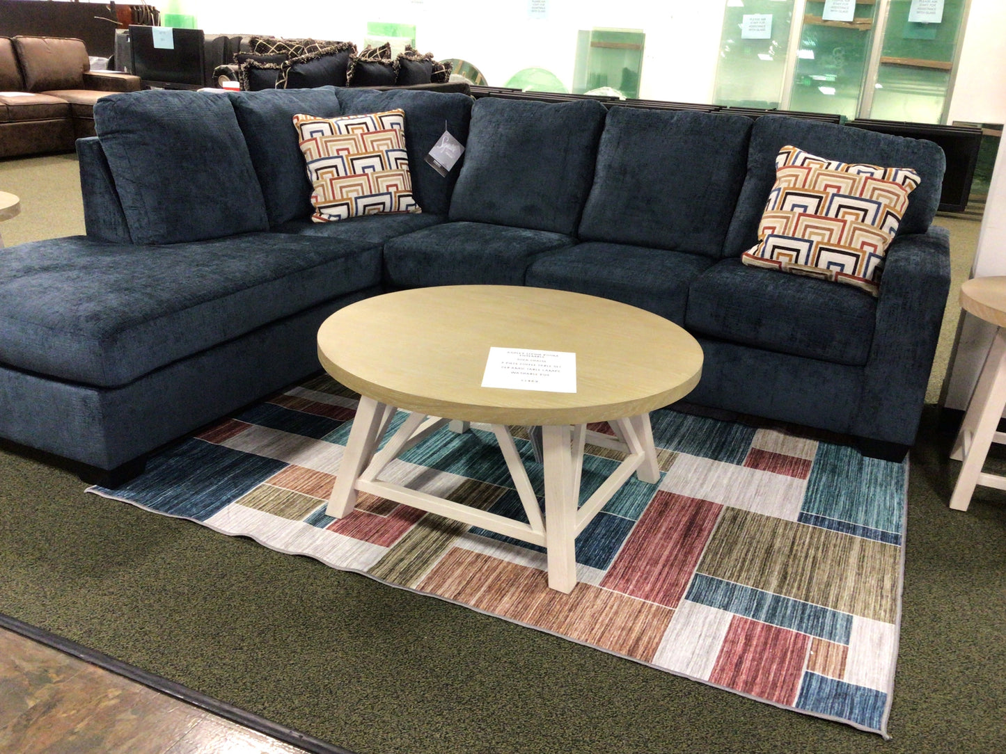Ashley Living Room Ensemble Sectional Ink