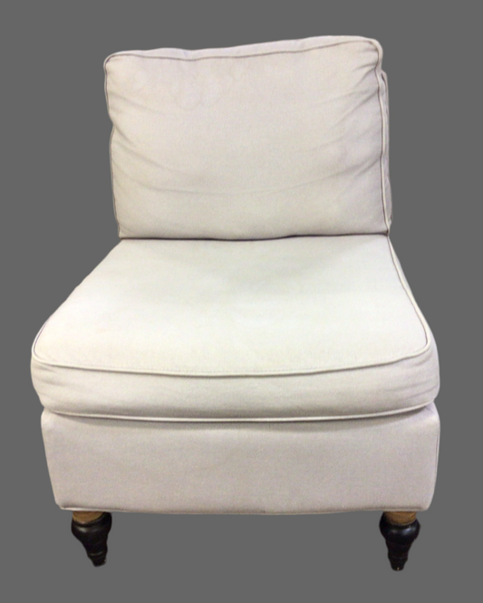 Small Upholstered Beige Chair