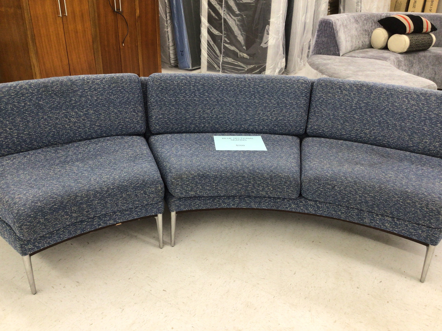 Blue Sectional Seating